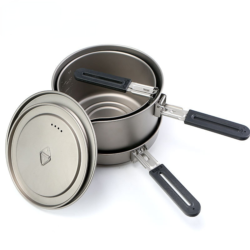Camping Cooking Noodles - Frying Pot Cooking Pot Pure Titanium