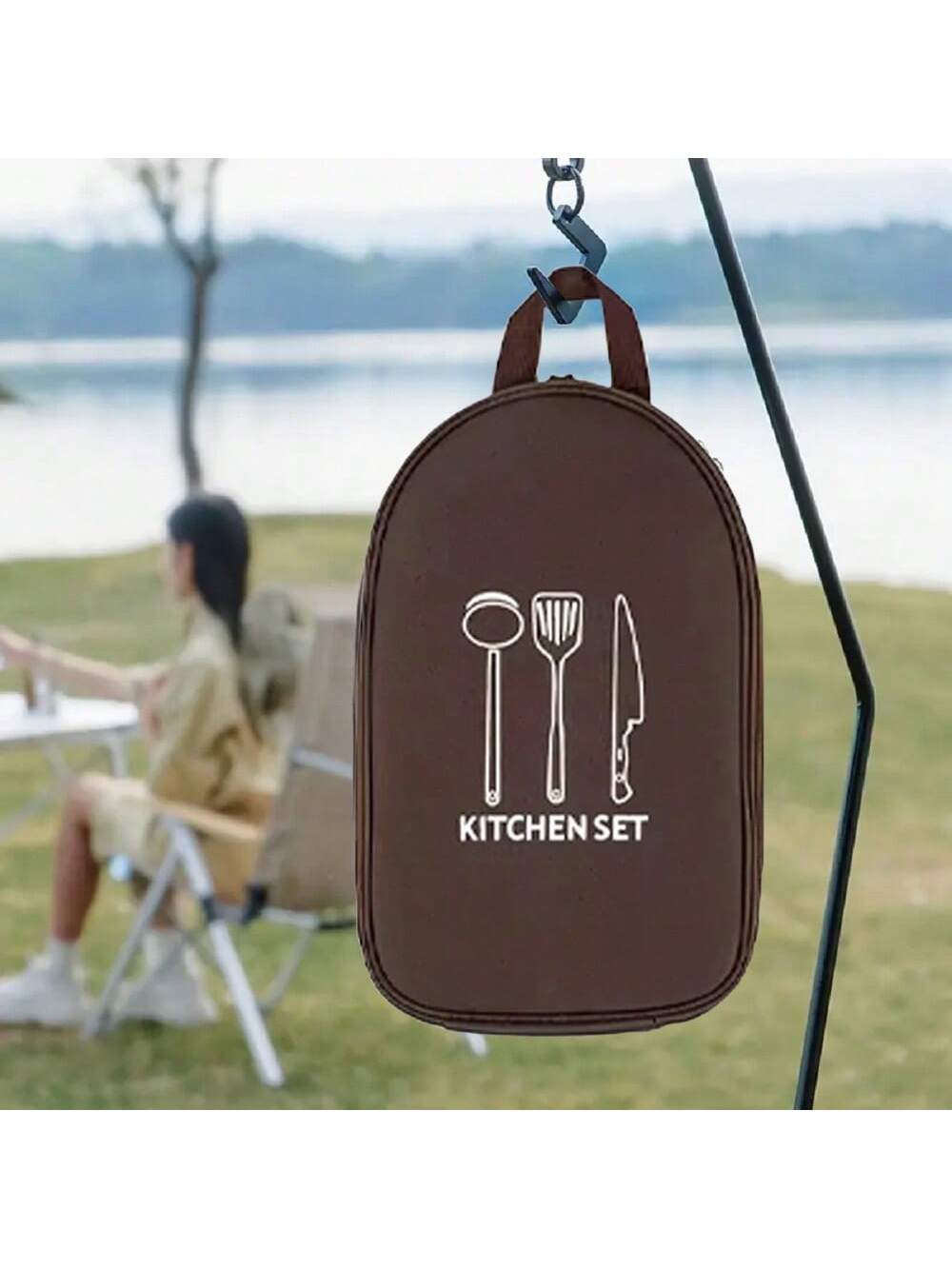 Camping Cooking Organizer - Outdoor Camping Cookware Storage Bag Cooking