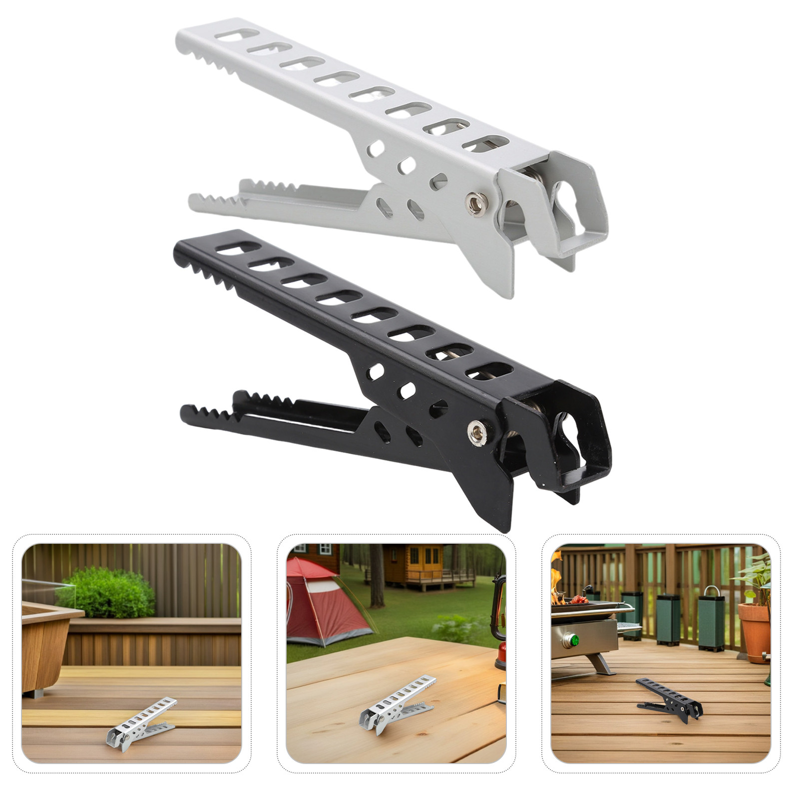 Camping Cooking Tray - 4Pcs Anti-Scald Pot Tongs Aluminum Alloy