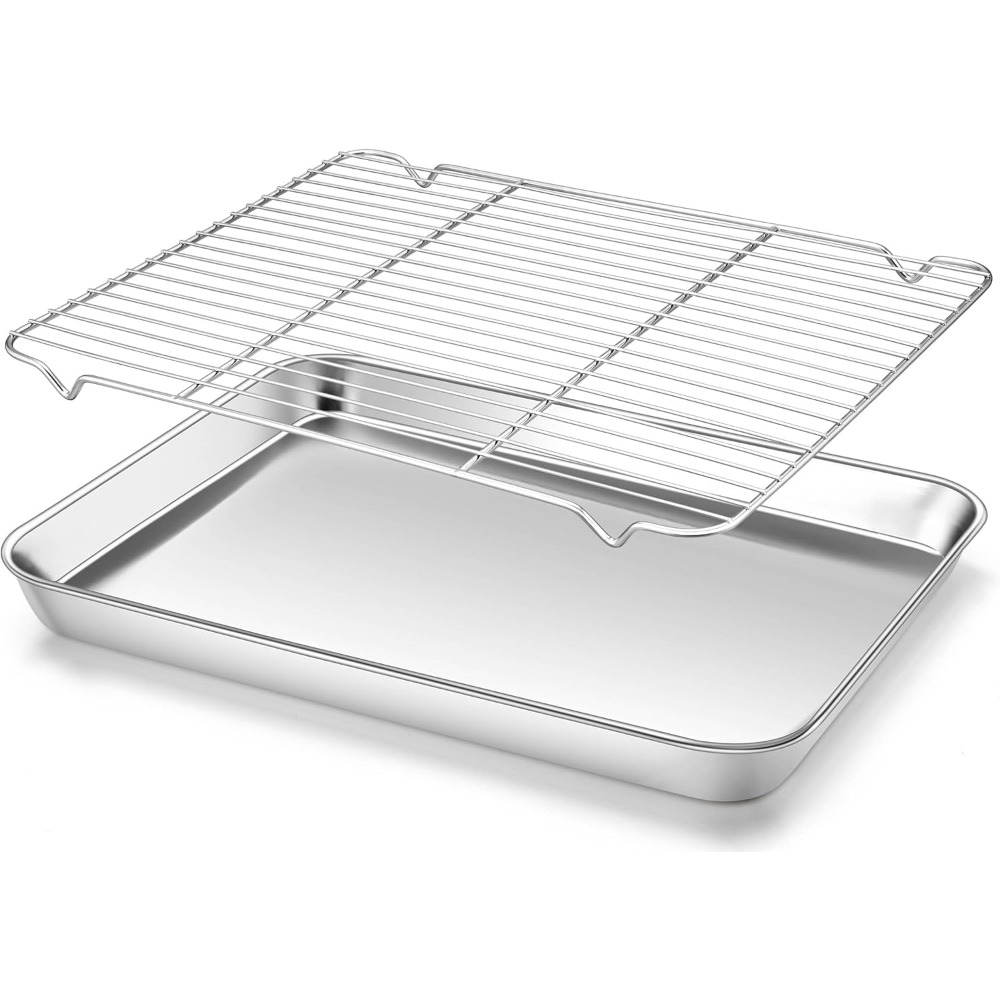 Camping Cooking Tray - Multifunction Baking Pan With Wire Rack