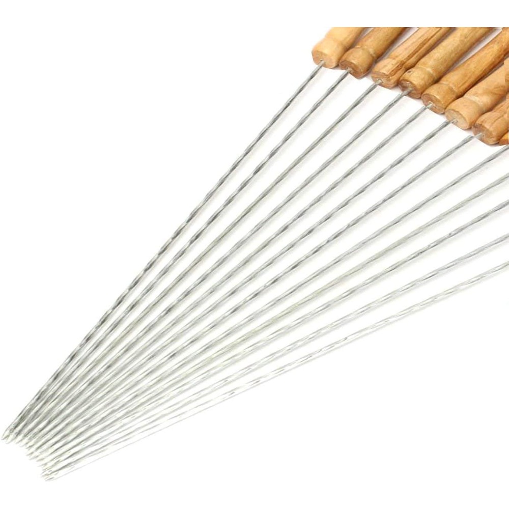 Camping Cooking Essentials - Reusable BBQ Skewers for Grilling Set