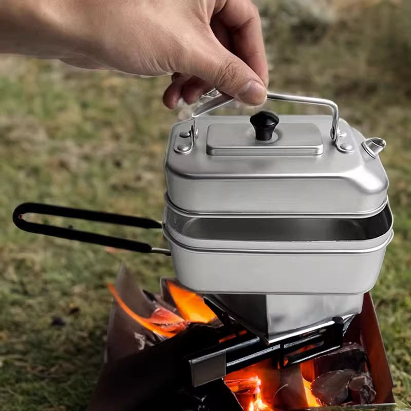 Camping Cooking Cutlery Set - Ultralight Portable Picnic Camping Tourist Kettle