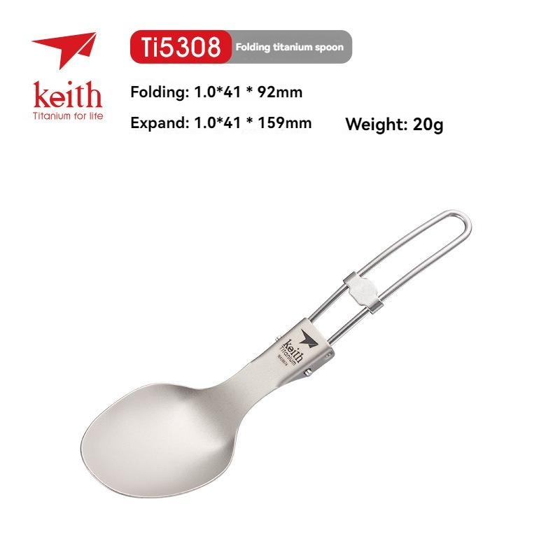 Camping Cooking Tray - Keith Titanium Tableware Spoon Portable Healthy