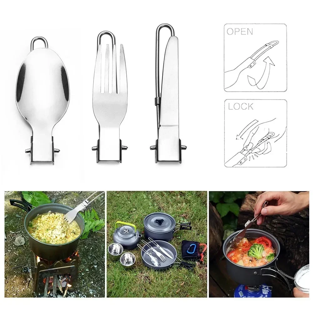 Camping Cooking Cutlery Set - 1 Set Outdoor Camping Picnic Cooking