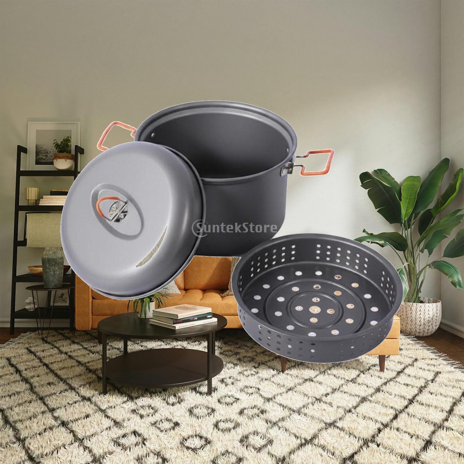 Camping Cooking Vessel - Outdoor Cooking Vessel Large Capacity Aluminum