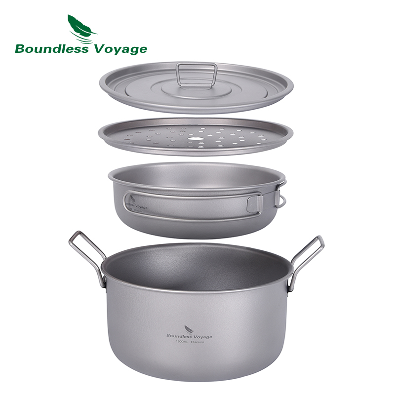 Camping Cooking Essentials - Boundless Voyage Camping Cooking Pot Multifunctional