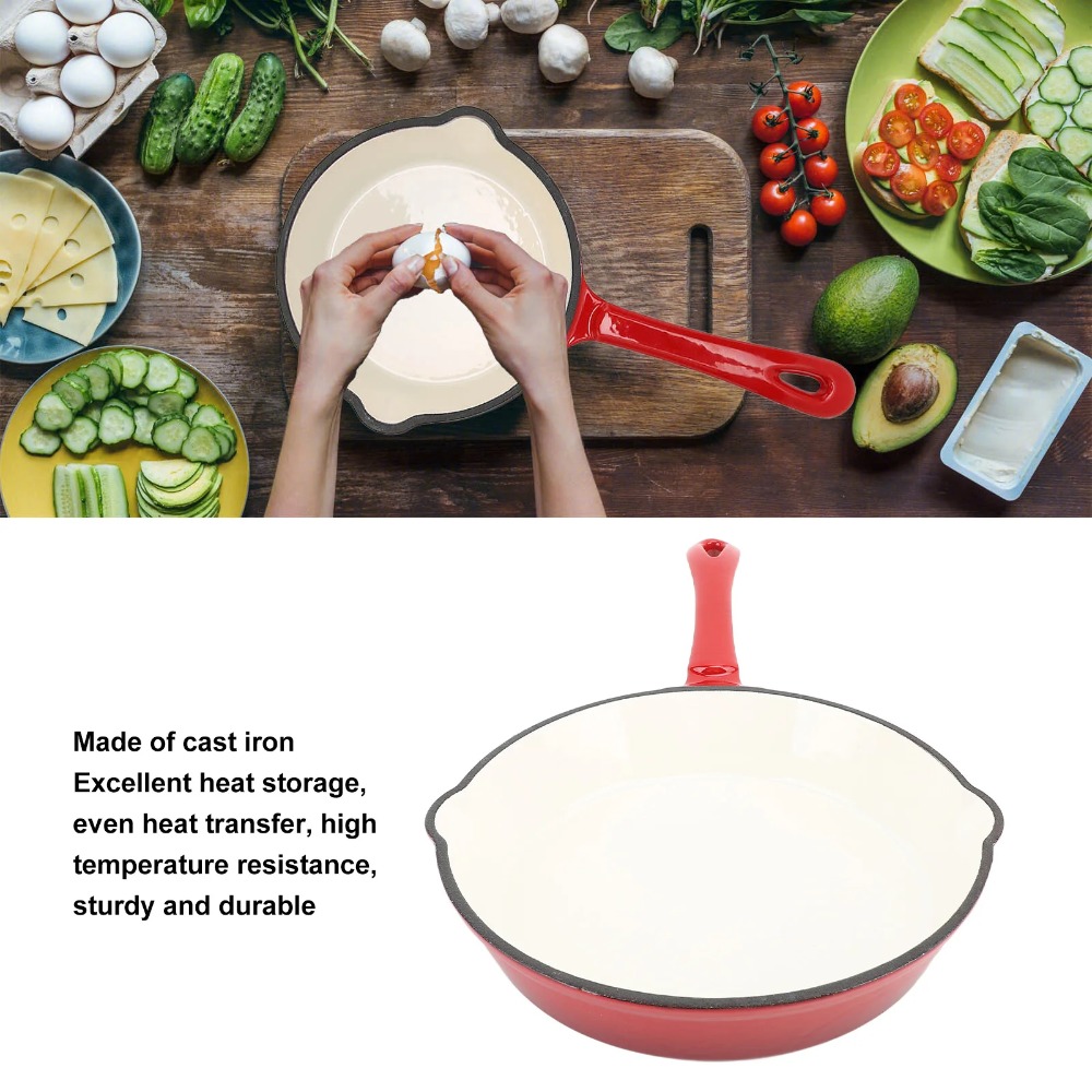Cast Iron Frying Pan Enameled  - огляд і ціна Camping Cooking Without Gas