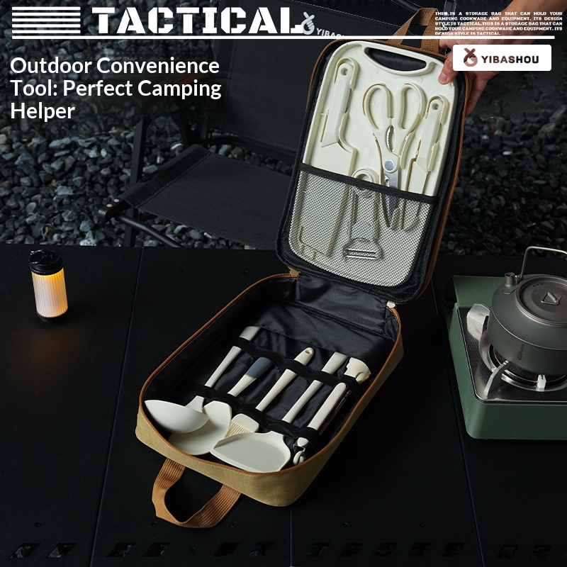 Portable 9Pcs Camping Kitchenw - огляд і ціна Camping Cooking Organizer