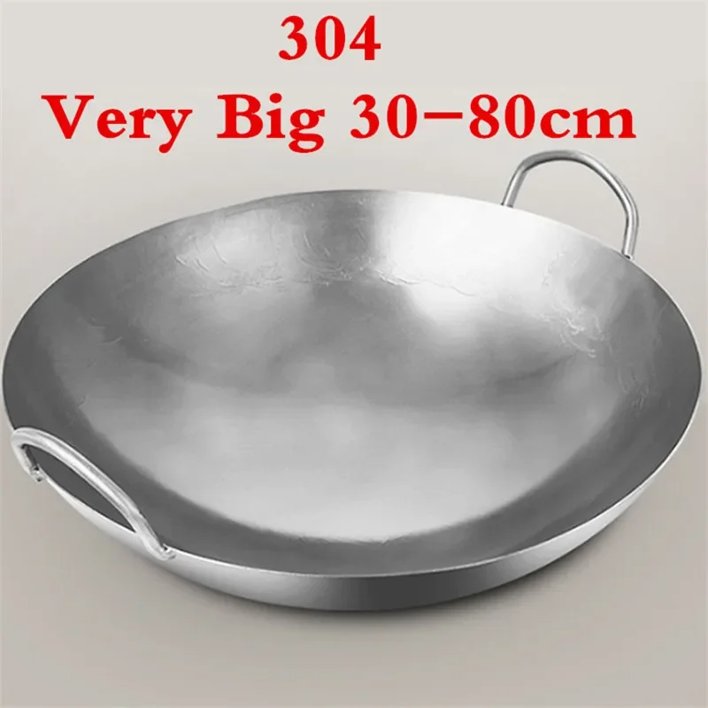 304 stainless steel wok 50 60  - огляд і ціна Camping Cooking Without Gas