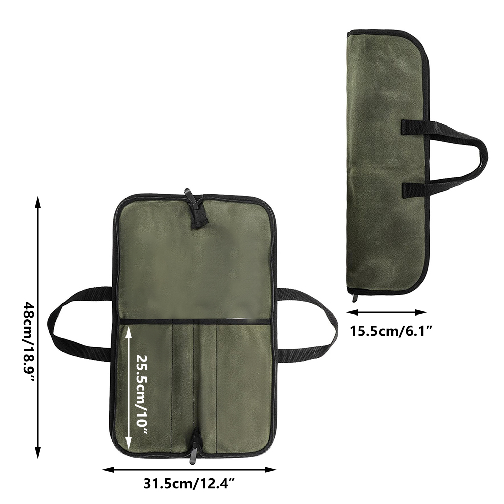 Waxed Canvas Knife Roll Bag Mu - огляд і ціна Camping Cooking Organizer