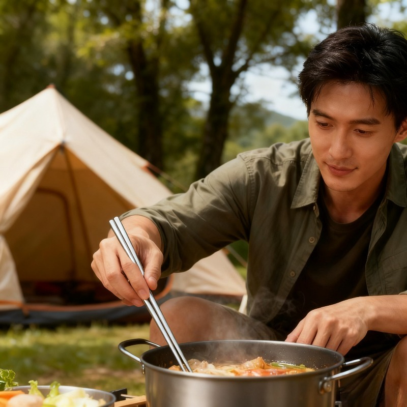Durable Portable Titanium Chop - огляд і ціна Camping Cooking Noodles
