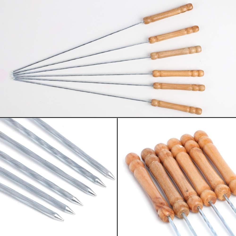 Reusable BBQ Skewers for Grill - огляд і ціна Camping Cooking Essentials
