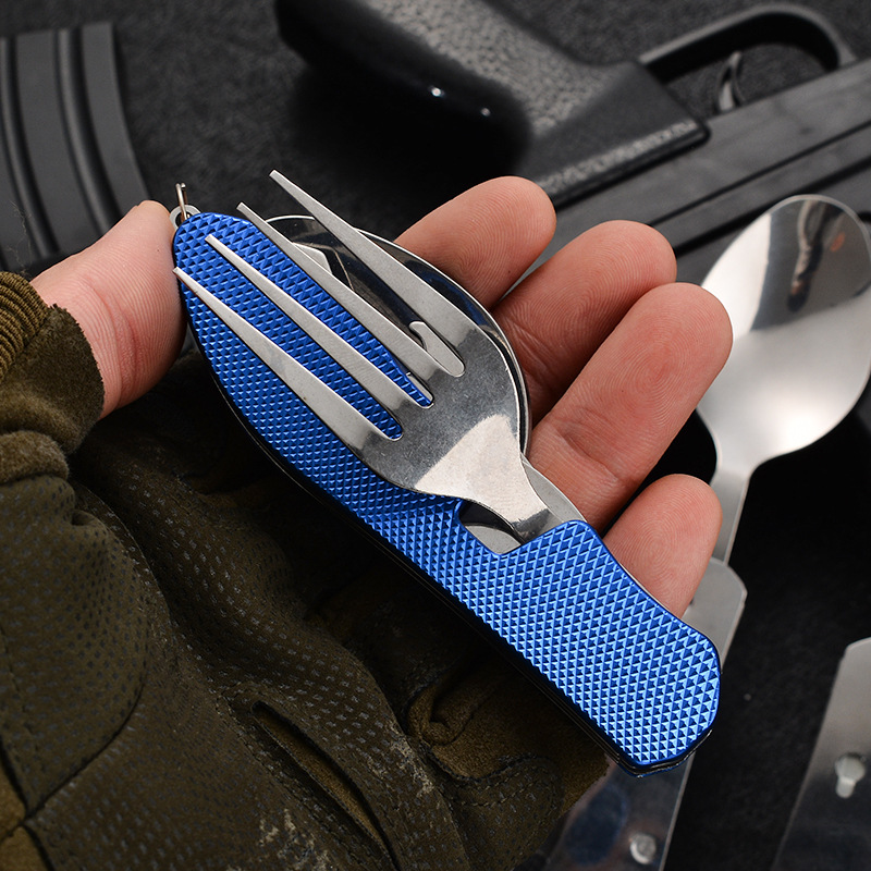 4 in1 Foldable Camping Utensil - огляд і ціна Camping Cooking Cutlery Set