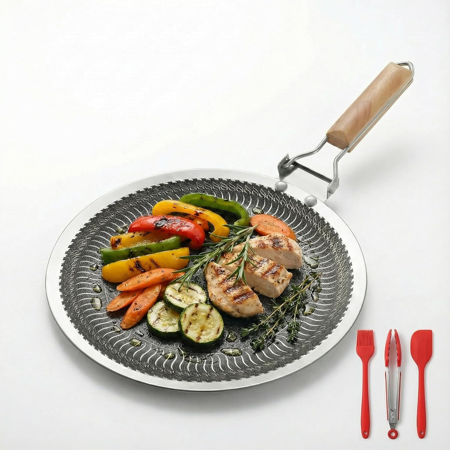 34/38cm Round Stainless Steel  - огляд і ціна Camping Cooking Without Gas