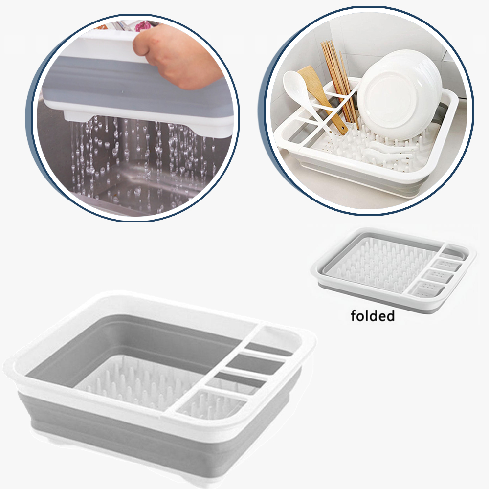 Foldable Dish Drainer Bowl Rac - огляд і ціна Camping Cooking Organizer