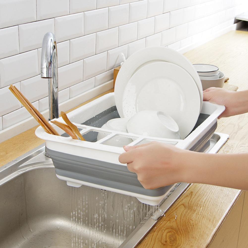 Foldable Dish Drainer Bowl Rac - огляд і ціна Camping Cooking Organizer