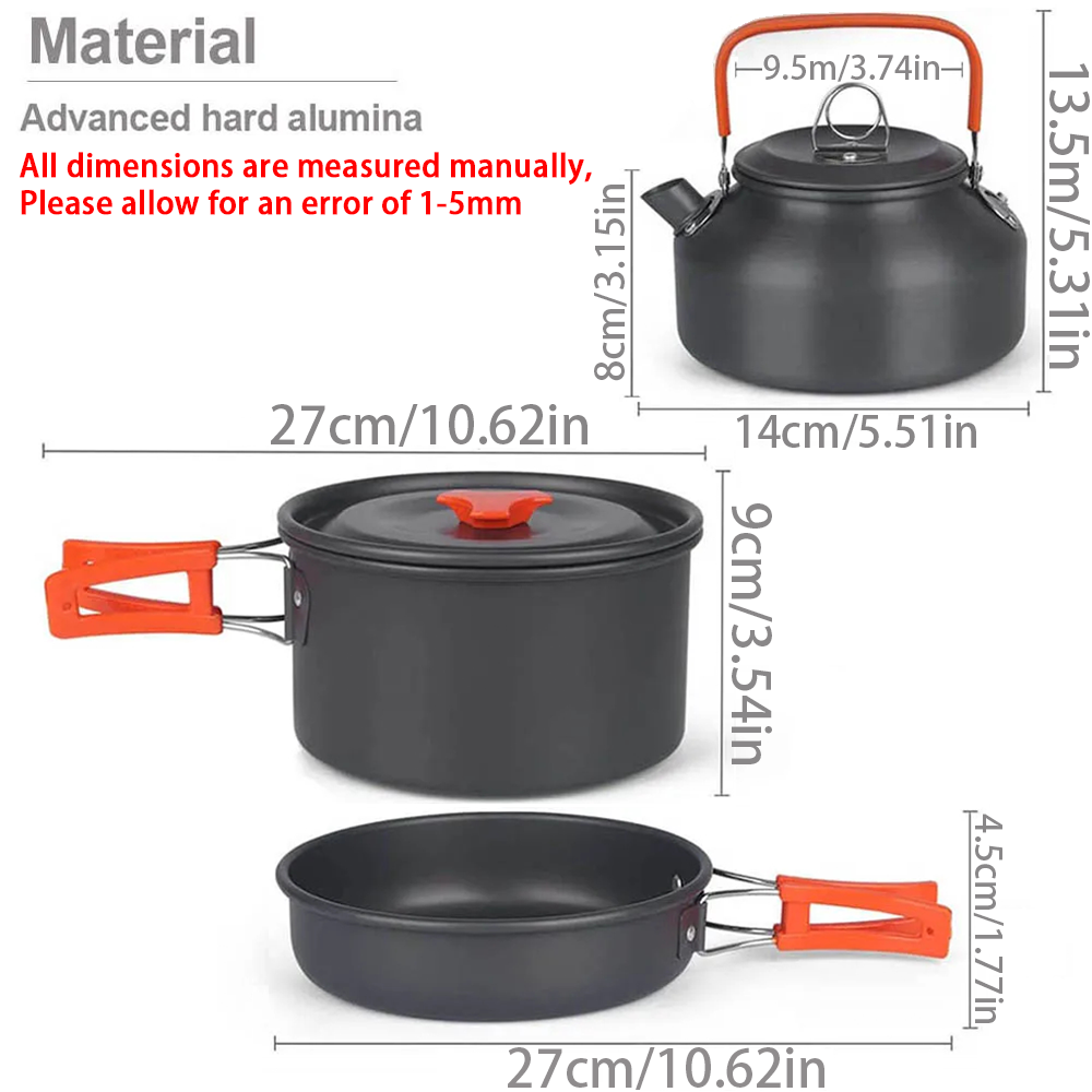 1pcs/1set Camping Cookware Kit - огляд і ціна Camping Cooking Essentials