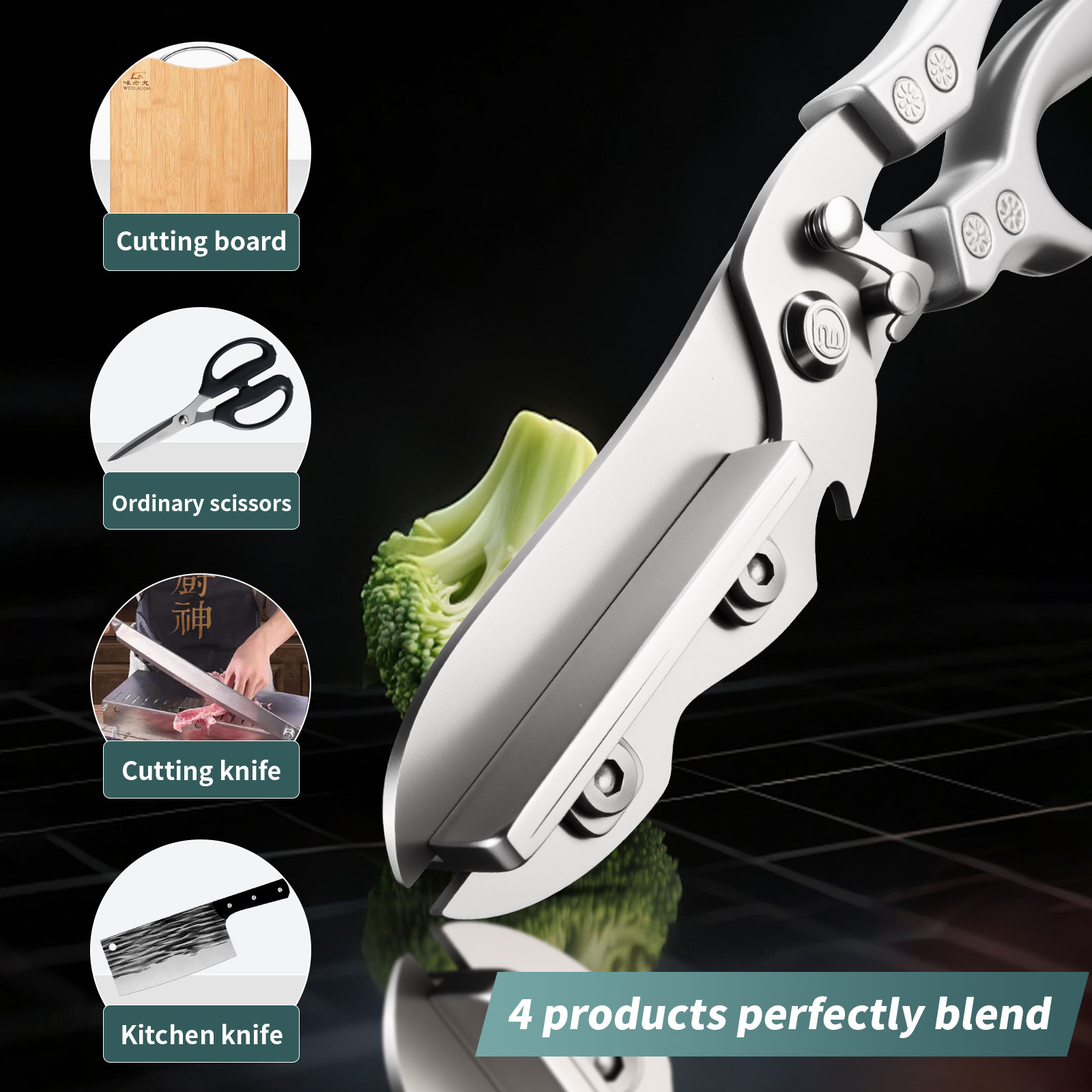 Multifunctional Kitchen Scisso - огляд і ціна Camping Cooking Knife Set