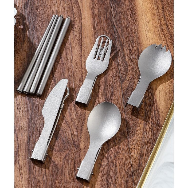 Titanium Foldable Utensil Set  - огляд і ціна Camping Cooking Cutlery Set