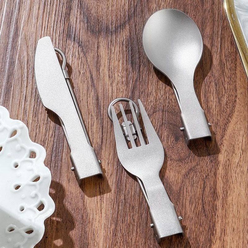 Titanium Foldable Utensil Set  - огляд і ціна Camping Cooking Cutlery Set