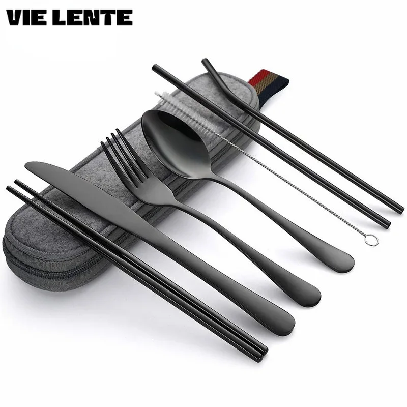 8Pcs/set Tableware Reusable Tr - огляд і ціна Camping Cooking Knife Set