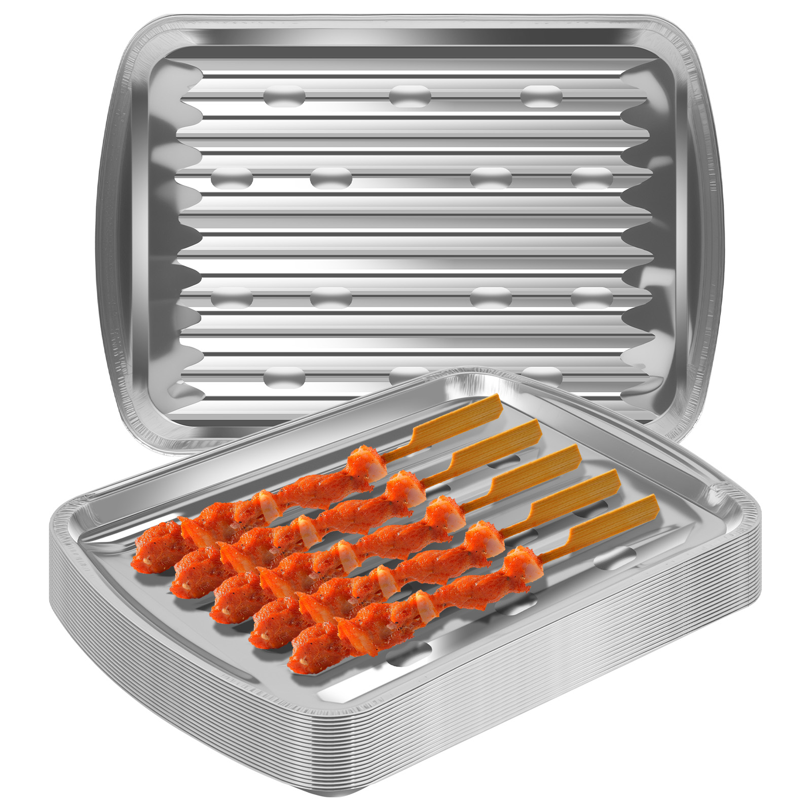 Aluminum Foil Trays Non-Stick  - огляд і ціна Camping Cooking Tray