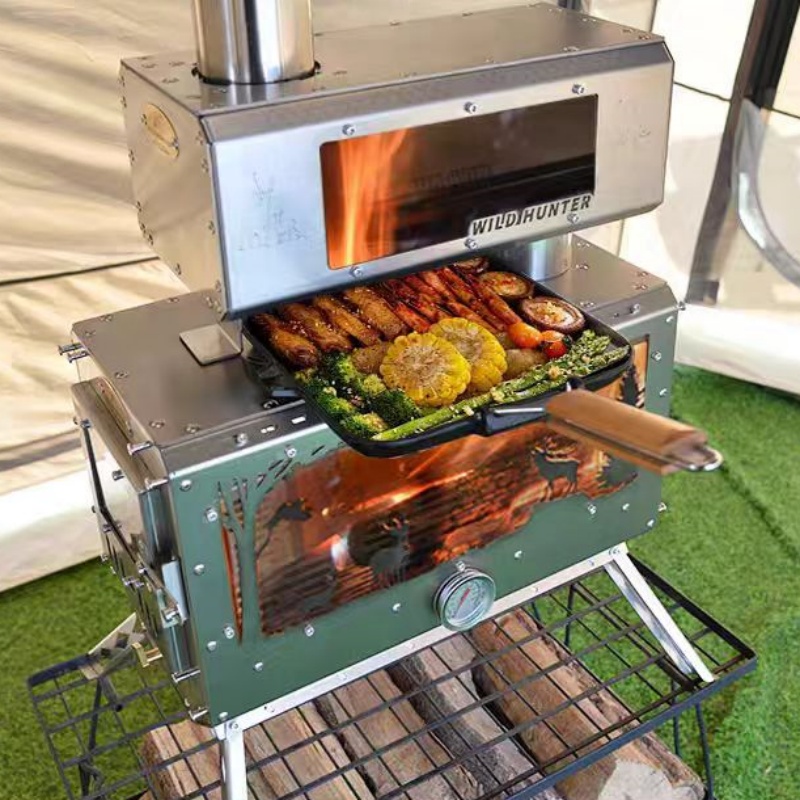 Camping Firewood Stove 2-Side  - огляд і ціна Camping With Cooking