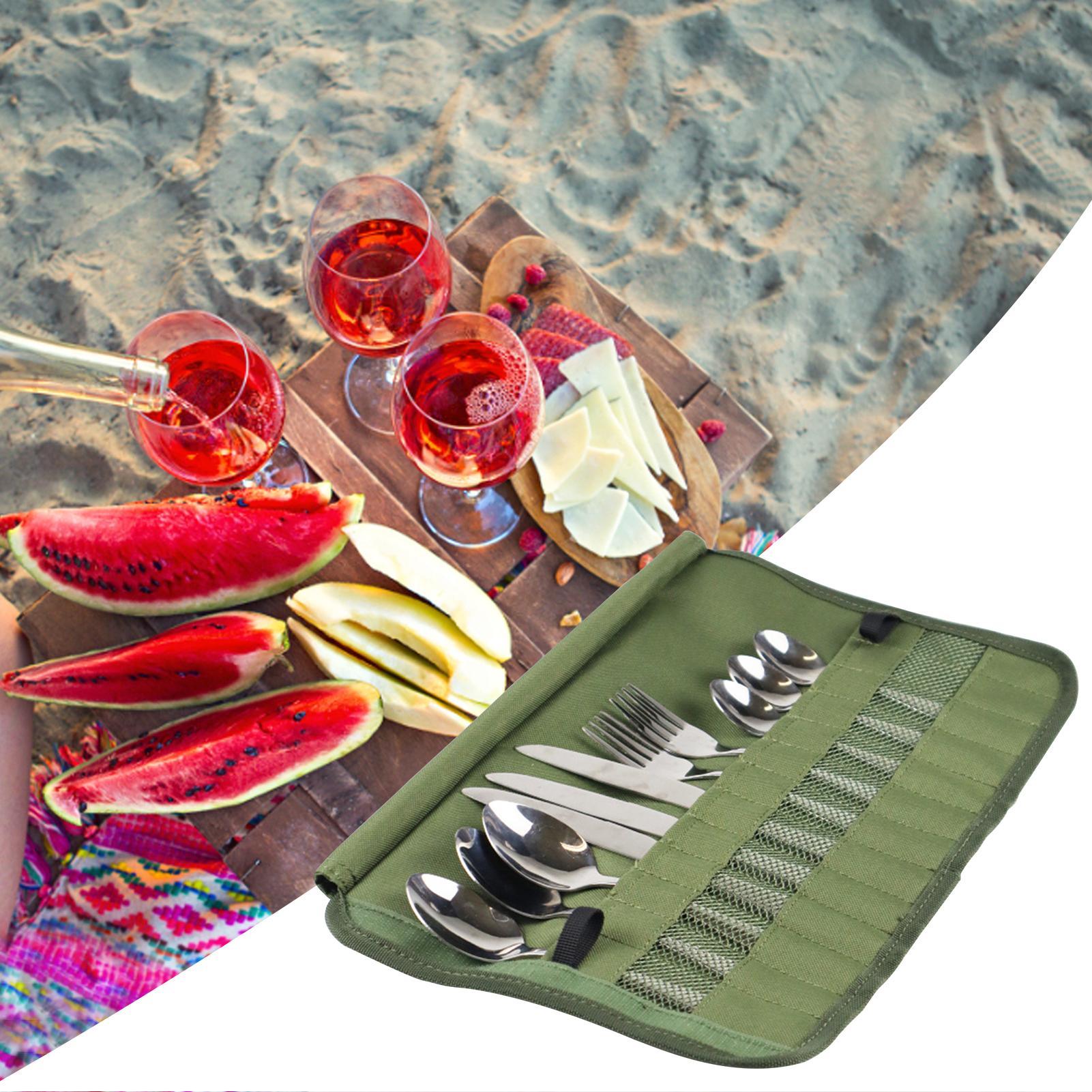 Camping Tableware Roll Bag Cam - огляд і ціна Camping Cooking Organizer