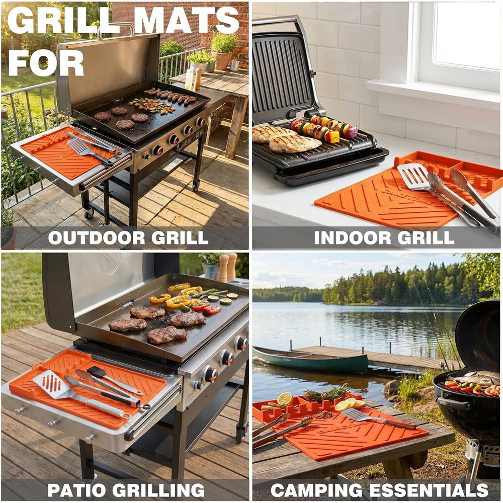 Silicone Grill Mats or Griddle - огляд і ціна Camping With Cooking