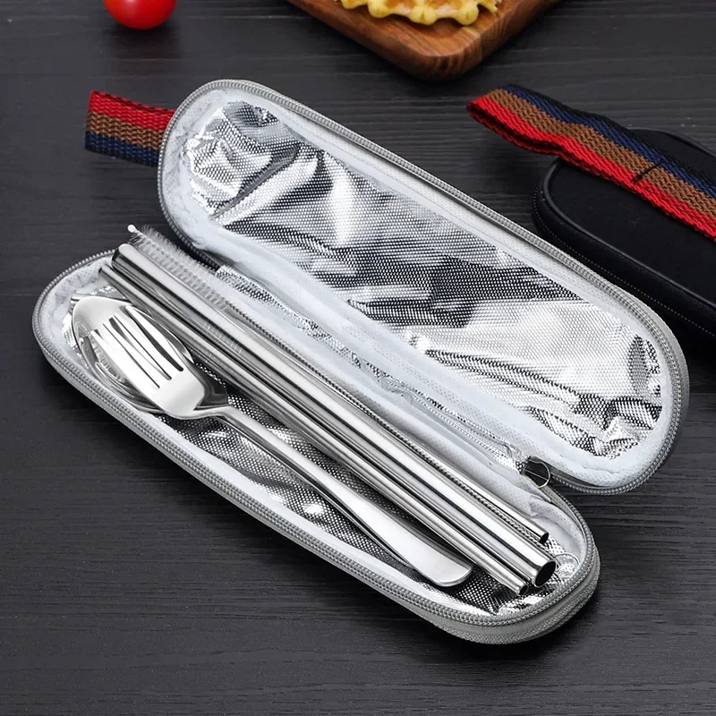8Pcs/set Tableware Reusable Tr - огляд і ціна Camping Cooking Cutlery Set