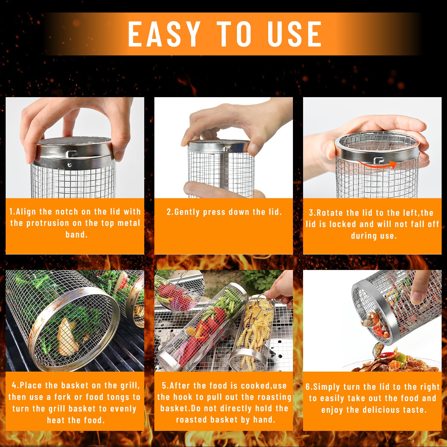 2 Pieces Rolling Grilling Bask - огляд і ціна Camping Cooking Essentials