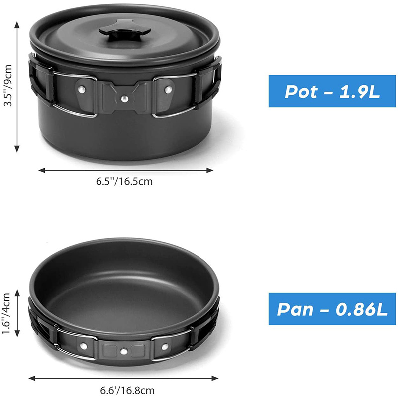 1 Set Outdoor Pot Pan Camping  - огляд і ціна Camping Cooking Knife Set