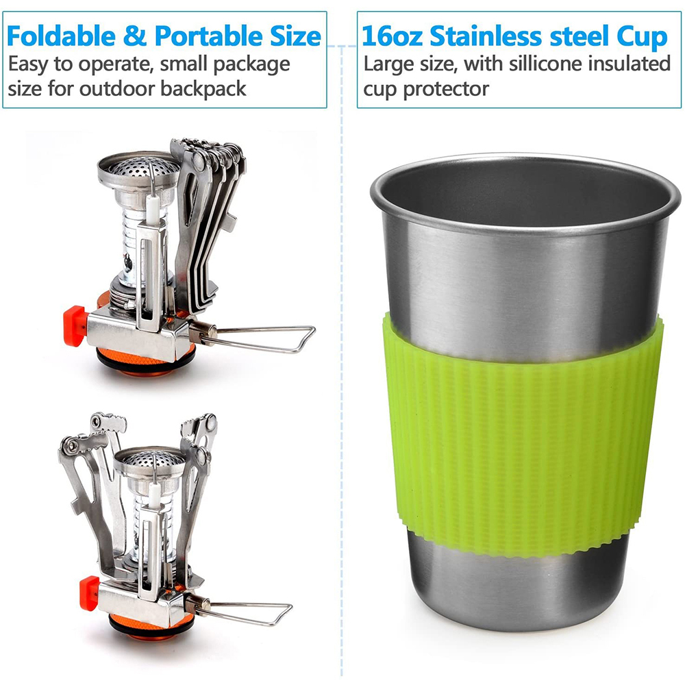Camping Cookware Kit with Stov - огляд і ціна Camping Cooking Essentials