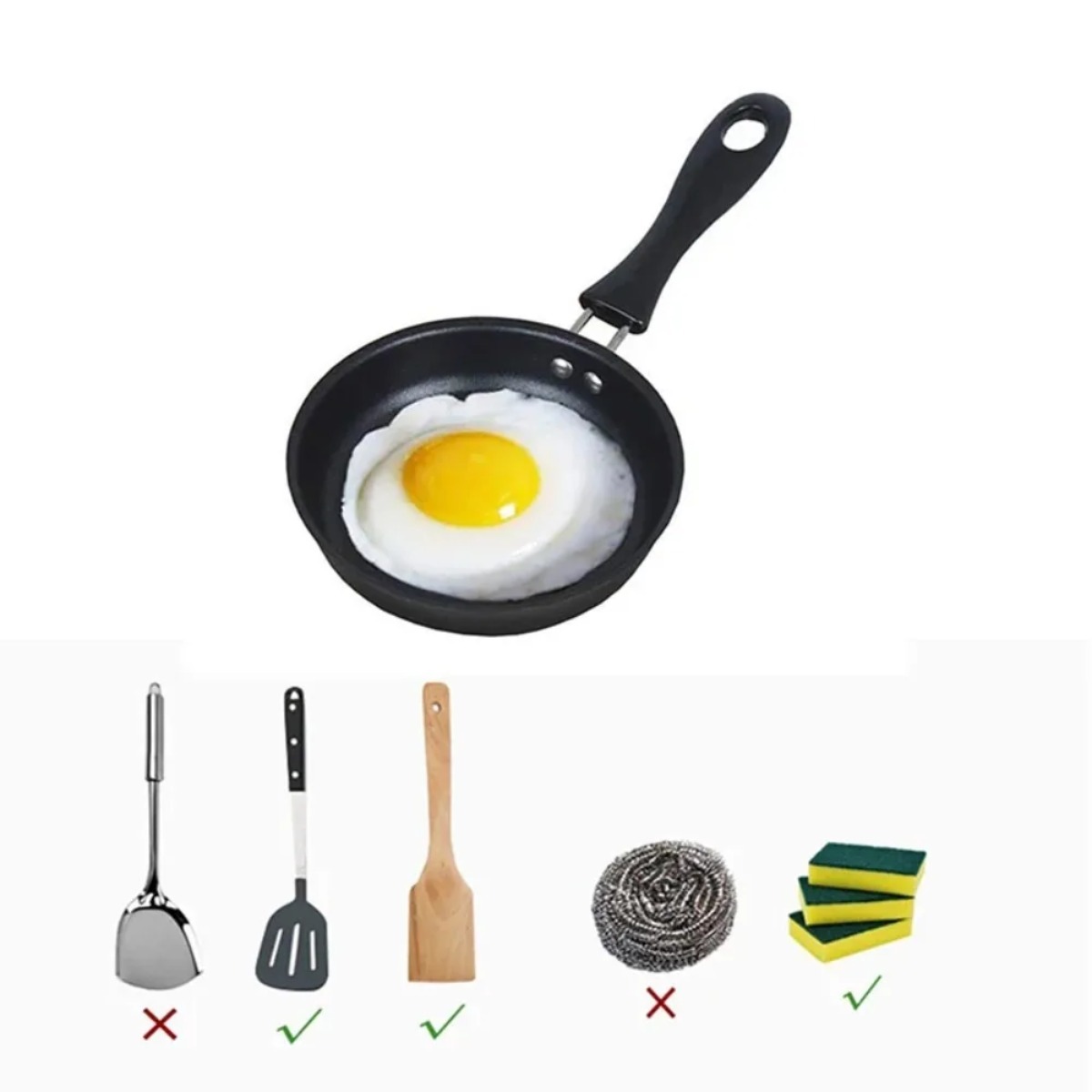 Mini Frying Pan with Handle Po - огляд і ціна Camping Cooking Without Gas
