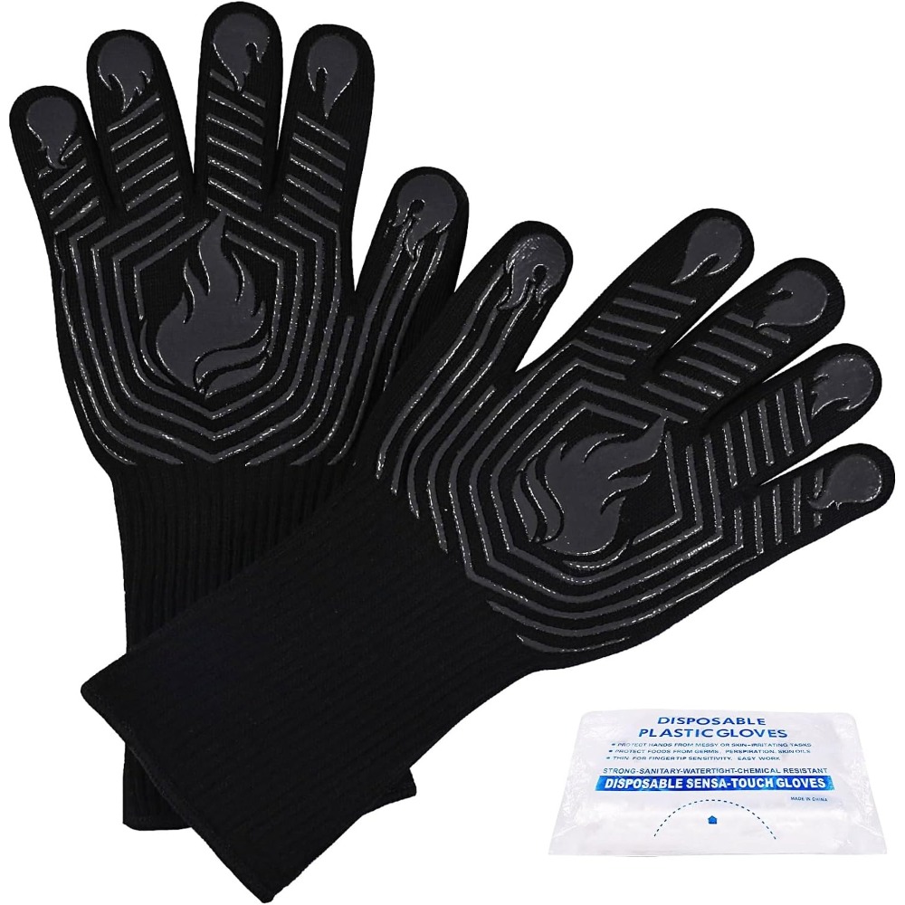 BBQ Gloves, 1472°F Heat Resist - огляд і ціна Camping With Cooking