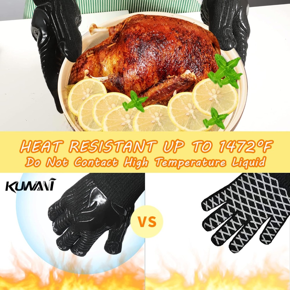 BBQ Gloves, 1472°F Heat Resist - огляд і ціна Camping With Cooking